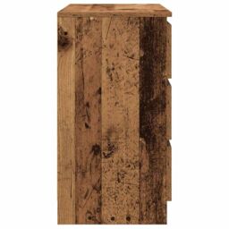 Berkfield Home Sideboard with Drawer Old Wood 71x35x65 cm Engineered Wood in Brown - Size: 71 x 35 x 65 cm - thumbnail 7