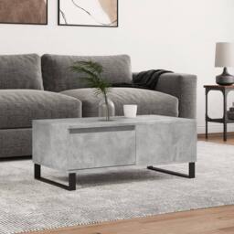 Berkfield Home Coffee Table Concrete Grey 90x50x36.5 cm Engineered Wood - thumbnail 2