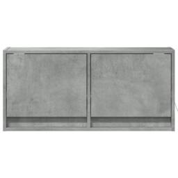 Berkfield Home TV Wall Cabinet with LED Lights Concrete Grey 80x31x35 cm - Size: 80 x 31 x 35 cm - thumbnail 6