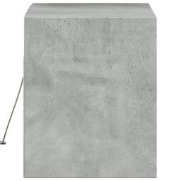 Berkfield Home TV Wall Cabinet with LED Lights Concrete Grey 80x31x35 cm - Size: 80 x 31 x 35 cm - thumbnail 7