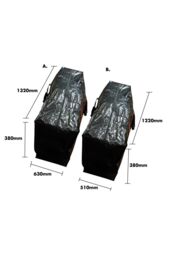 Netagon Set of 2 Seasonal Storage Bags (L) 635x1320x381 (S) 510x1220x381 in Black - thumbnail 2