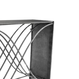 Lemon Pavilion Furniture and Decor Outdoor X shape Log Storage - L38 x W100 x H88 cm - Zinc in Grey - thumbnail 2