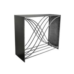 Lemon Pavilion Furniture and Decor Outdoor X shape Log Storage - L38 x W100 x H88 cm - Zinc in Grey - thumbnail 1