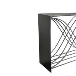 Lemon Pavilion Furniture and Decor Outdoor X shape Log Storage - L38 x W100 x H88 cm - Zinc in Grey - thumbnail 4