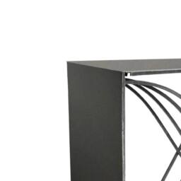 Lemon Pavilion Furniture and Decor Outdoor X shape Log Storage - L38 x W100 x H88 cm - Zinc in Grey - thumbnail 3