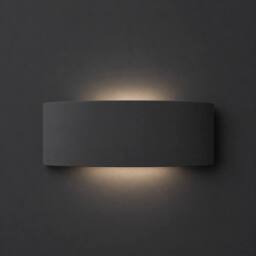 ValueLights Vincent Curved Ceramic Up/Down Flush Wall Sconce Light with Bulb in Navy - thumbnail 2