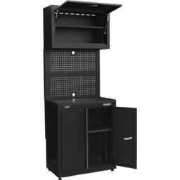 Loops Modular Base & Wall Cabinet - Magnetic Door Latches - MDF Worktop - Pegboard - thumbnail 5