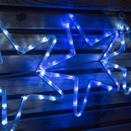 Samuel Alexander 1.2m Light up 7 Star Christmas Silhouette Rope Light with Blue & Cool White LEDs - thumbnail 7