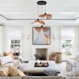 Garwarm 3 - Light Rattan Farmhouse Cluster Pendant Light in Brown - thumbnail 4