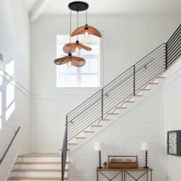 Garwarm 3 - Light Rattan Farmhouse Cluster Pendant Light in Brown - thumbnail 2