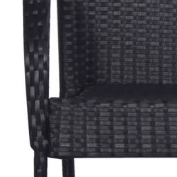 Berkfield Home 5 Piece Garden Dining Set Black - thumbnail 5