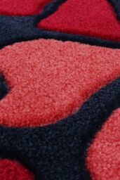 JVL Solemate® Hand Carved Posy Doormat 57 X 100 cm in Red - Size: 57 cm x 100 cm - thumbnail 4