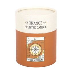 Something Different The Wheel Of Fortune Orange Tarot Vintage Candle in White - thumbnail 2