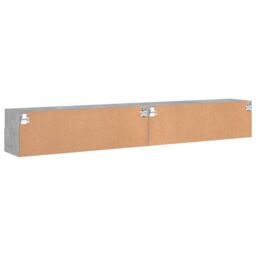 Berkfield Home TV Wall Cabinets 2 pcs Concrete Grey 100x30x30 cm Engineered Wood - Size: 100 x 30 x 30 cm - thumbnail 9