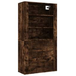 Berkfield Home Highboard Smoked Oak Engineered Wood in Brown - thumbnail 1