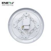 ENER-J Ener J 18W LED Ceiling Light Microwave Sensor 1440 Lumens CCT Changeable 300x55mm IP44 White - Size: 25 cm diameter x 19 cm high - thumbnail 3