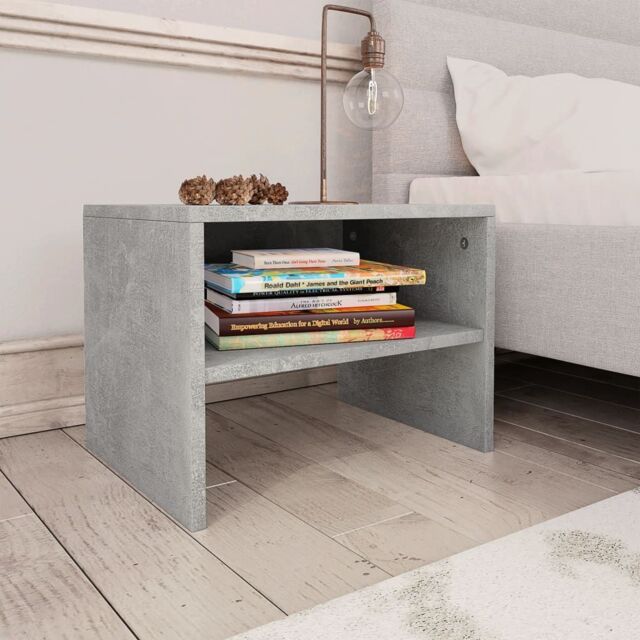 Berkfield Home Bedside Cabinet Concrete Grey 40x30x30 cm Engineered Wood - Size: 40 x 30 x 30 cm - image 1