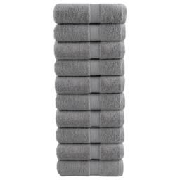 Berkfield Home Premium Soap Towels SOLUND 10pcs Grey 30x30cm 600gsm - thumbnail 2