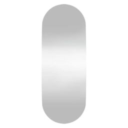 Berkfield Home Wall Mirror 15x40 cm Glass Oval in Silver - thumbnail 2