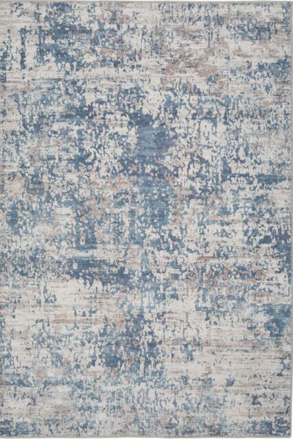 Kukoon 80x150cm Blue Abstract Washable Indoor Doormat Front Door Entrance Rug - Size: 80 cm x 150 cm - image 1