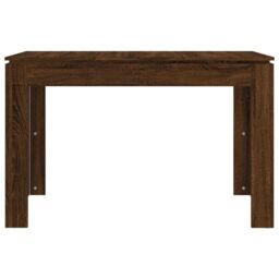 Berkfield Home Dining Table Brown Oak 120x60x76 cm Engineered Wood - Size: 120 x 60 x 76 cm - thumbnail 4