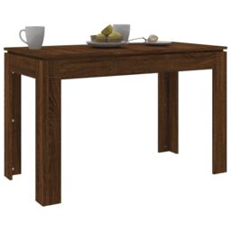 Berkfield Home Dining Table Brown Oak 120x60x76 cm Engineered Wood - Size: 120 x 60 x 76 cm - thumbnail 3