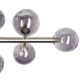 Wyld and Coco 10-Light Silver Glass Pendant Lamp - Modern Ceiling Light - thumbnail 6