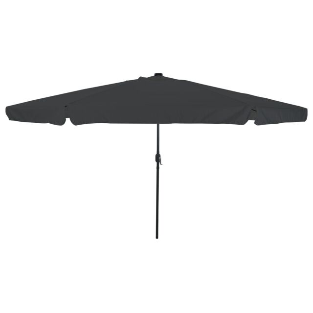 Berkfield Home Garden Parasol with LED Lights √∏395x245 cm Anthracite - Size: 395x245 cm - image 1