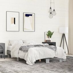 Berkfield Home Bed Frame without Mattress Grey Sonoma 120x200 cm - Size: Small Double - thumbnail 1
