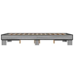 Berkfield Home Bed Frame without Mattress Grey Sonoma 120x200 cm - Size: Small Double - thumbnail 5