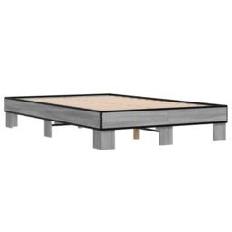 Berkfield Home Bed Frame without Mattress Grey Sonoma 120x200 cm - Size: Small Double - thumbnail 6