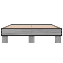 Berkfield Home Bed Frame without Mattress Grey Sonoma 120x200 cm - Size: Small Double - thumbnail 4