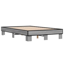 Berkfield Home Bed Frame without Mattress Grey Sonoma 120x200 cm - Size: Small Double - thumbnail 3