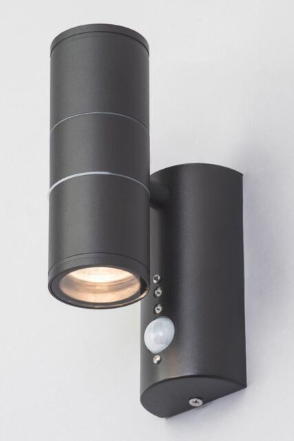 BHS Lighting Delting Up & Down Outdoor Wall Light with Sensor in Dark Grey - image 1