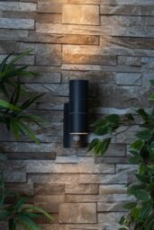 BHS Lighting Delting Up & Down Outdoor Wall Light with Sensor in Dark Grey - thumbnail 4