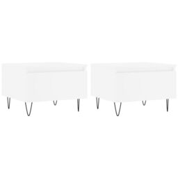 Berkfield Home Coffee Tables 2 pcs White 50x46x35 cm Engineered Wood - Size: 50 x 46 x 35 cm - thumbnail 2