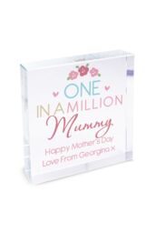 Personalised Memento Company Personalised One in a Million Crystal Token in Clear - thumbnail 1