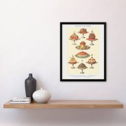 Artery8 Mrs Beeton Household Management Cold Collation Dishes Framed Art Print in Yellow - Size: A3 - thumbnail 2