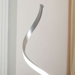 HOMCOM Modern Spiral Floor Lamp Dimmable Standing Lamp for Living Room in Silver - thumbnail 7