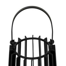 Lemon Pavilion Furniture and Decor Lynk Small Lantern with Handle and Candle Holder L12xW12xH24 cm Black - thumbnail 3