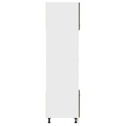 Berkfield Home Microwave Cabinet Brown Oak 60x57x207 cm Engineered Wood - Size: 60 x 57 x 207 cm - thumbnail 6