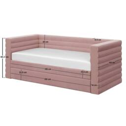 Flair Yuma Guest Bed Pink - Size: Single - thumbnail 6