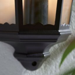 Loops IP44 Outdoor Wall Light Matt Black Traditional Lantern Porch Flush Dimmable Lamp - thumbnail 5
