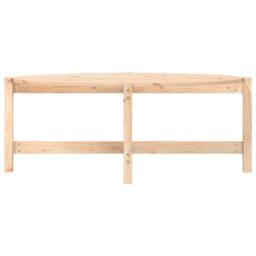 Berkfield Home Beautiful Coffee Table 118x63x45 cm Solid Wood Pine in Light Tan - Size: 118 x 63 x 45 cm - thumbnail 5