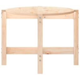 Berkfield Home Beautiful Coffee Table 118x63x45 cm Solid Wood Pine in Light Tan - Size: 118 x 63 x 45 cm - thumbnail 6
