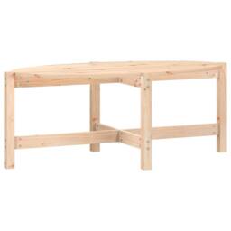 Berkfield Home Beautiful Coffee Table 118x63x45 cm Solid Wood Pine in Light Tan - Size: 118 x 63 x 45 cm - thumbnail 3