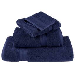 Berkfield Home Premium Towels SOLUND 2pcs Navy Blue 100x200cm 600gsm - thumbnail 4