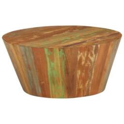 Berkfield Home Classic Coffee Table Ã˜65x31 cm Solid Reclaimed Wood - Size: 65x31 cm - thumbnail 9