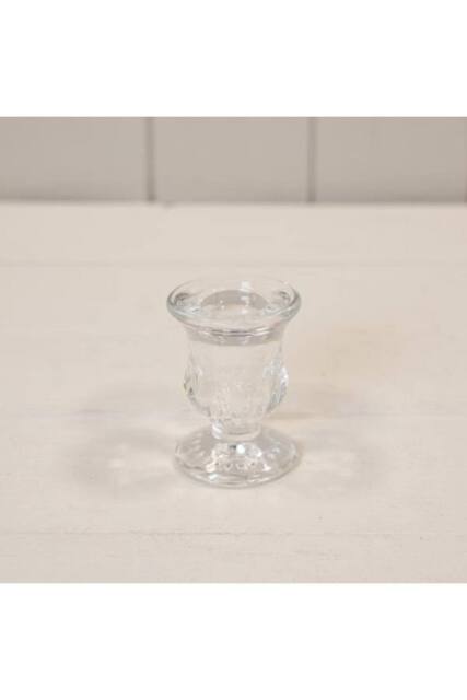 KDMD Clear Petite Glass Candle Stick Holder - image 1