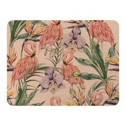 Benjamin Tate Design Tropical Flamingo Blanket in Natural - Size: 120 cm x 150 cm - thumbnail 1